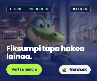 Nordsek – lainavertailu 1 000–70 000 €. Mainos.